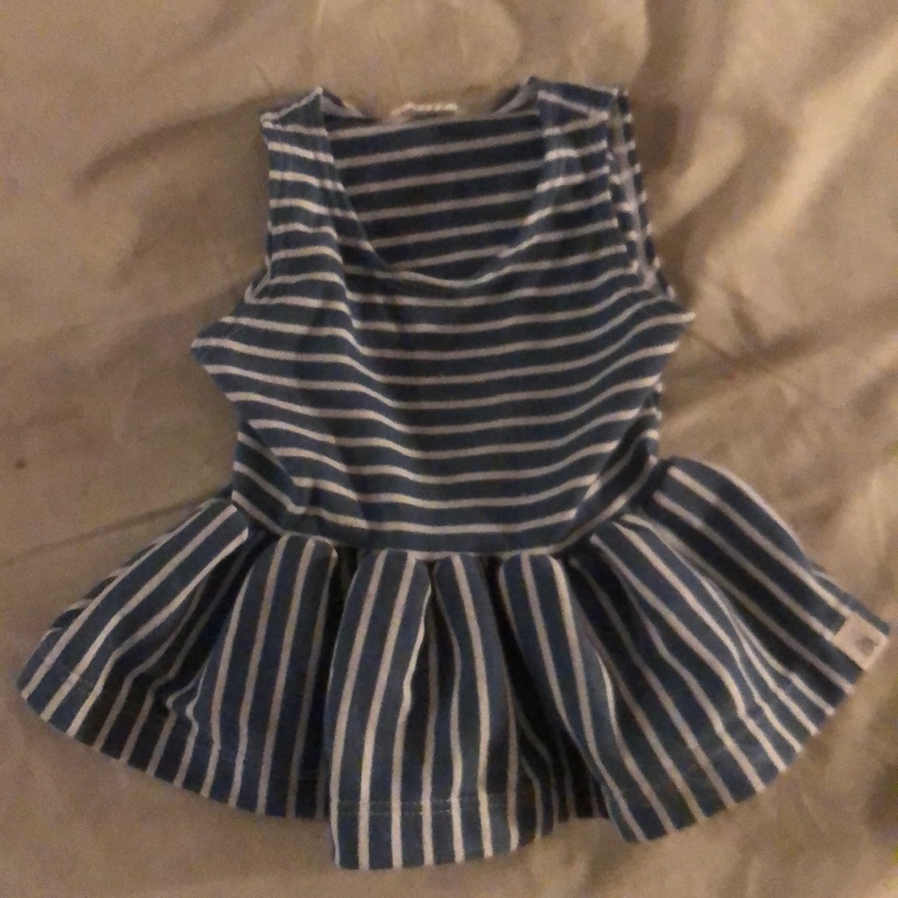 Lulu & Roo preplok blue striped top